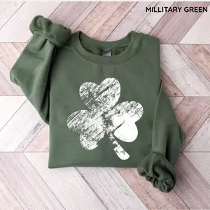 Retro Shamrock Sweatshirt, Womens Shenanigans Sweatshirt, Cute St Patricks Day Pullover Shirt
