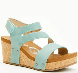 Very G Casper Turquoise Sandal Wedge