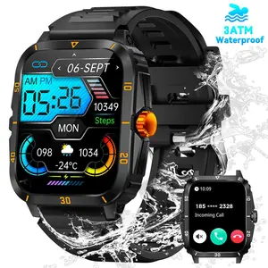 EIGIIS KT71 Smart Watches for Men (Make/Answer Calls) 1.96" HD Screen Sports Smartwatch with 100+ Sports Modes Multifunctional Smart Watch for Android Wearable Device Reloj Inteligente