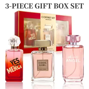 3-Piece Set, Women's Eau De Parfuma Spray Gift Box, Long Lasting Fragrance, 3 Different Flavor, Perfect for Holiday Gifts, Dating, Daily Life, Parties, 3.4fl.oz/bottle digital aire drying and