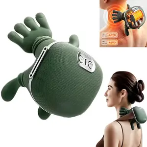 Deep tissue heating neck massager, biomimetic hand type neck and shoulder massager, 6D class manual massage shoulder strap, with heating and deep kneading functions, suitable for shoulders, neck, back, waist, and legs. USB rechargeable, portable design