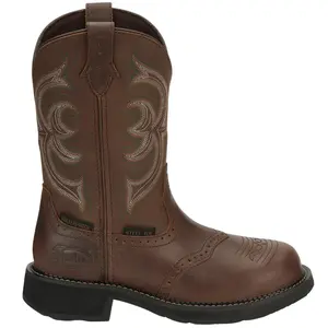 Justin Original Workboots Womens Wanette 11 Inch Waterproof Steel Toe  Work/Duty - Brown