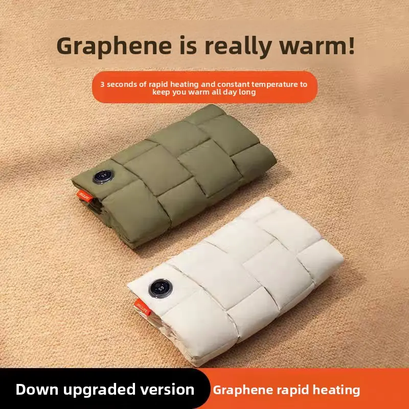 Graphene down hand warmer bag rechargeable hot water bag explosion-proof waist warmer stomach electric hand warmer