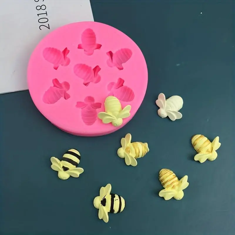 [Silicone Bee Pattern Honeycomb Mold] 1-Piece Kitchen Bakeware, Non-Stick Baking Tin for Chocolate Cake Making