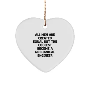 Funny Mechanical Engineer Heart Ornaments Gifts from Men to Mechanical Engineer Friends for Christmas Unique