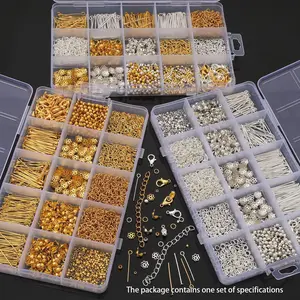 1 set of Metal DIY Tool Material Package,Jewelry Making Supplies,Keychain Chain Chain T-Shaped Needle Lobster Buckle Opening Ring,Used for DIY Personalized Charms Accessories, Charm Accessory, Charm Chains