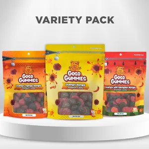 Goso Gummies Viral Chamoy 6oz Mango 6oz Watermelon 6oz Gusher Bombs - 18 Ounce Bundle - Candy Snack Spicy