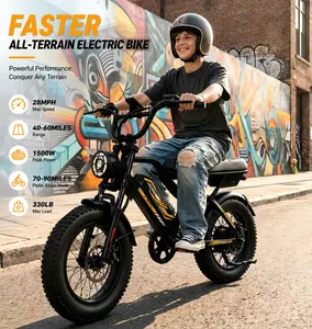 Electric Bike, 16'' Fat Tire E-Bike for Teens/Adults, 750W Small E-Bike with 36V/12.8Ah Removable Battery, Up to 22MPH, 45 Mile Range, Electric Dirt/Mountain Bike for Woman/Men S12