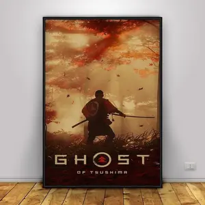 Ghost of Tsushima Poster, Jin Sakai Wall Art, Home Decor, Kraft Paper Print, Gift Poster, Game Poster (Number 09)