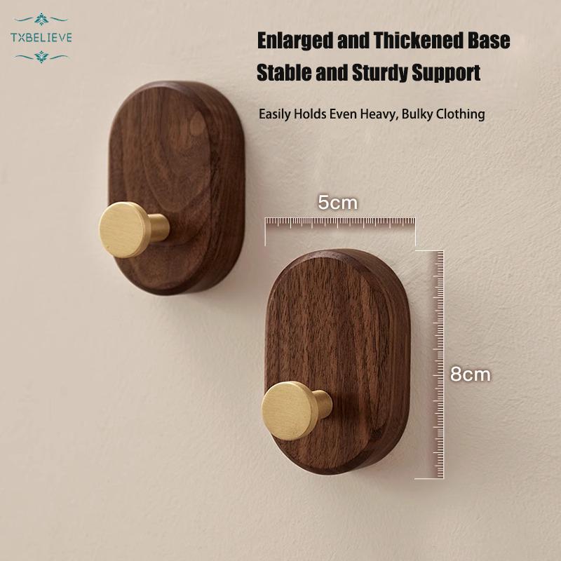 Wall-Mounted Coat Rack Wooden Coat Hook Entrance Wall Coat Hook, Wooden Hook Bedroom Coat Rack Wall Coat Rack with Hooks