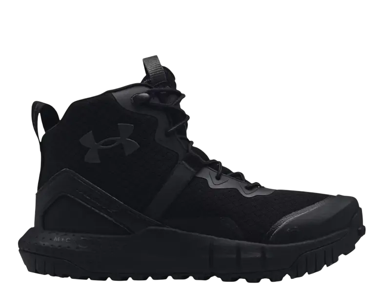 UNDER ARMOUR BLACK WOMENS TACTICAL BOOTS UA W MICRO G VALSETZ MID