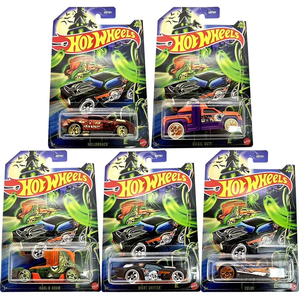 Mattel Hot Wheels Cars - Halloween 2025 Collection - SET OF 5 [Cul8r, Night Shifter, Hollowback +2]