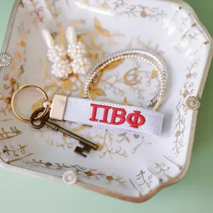 Pi Beta Phi Embroidered Keychain