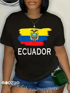 100% Cotton Ecuador Country Ecuadorian Flag for Men Women Ecuador T-Shirt