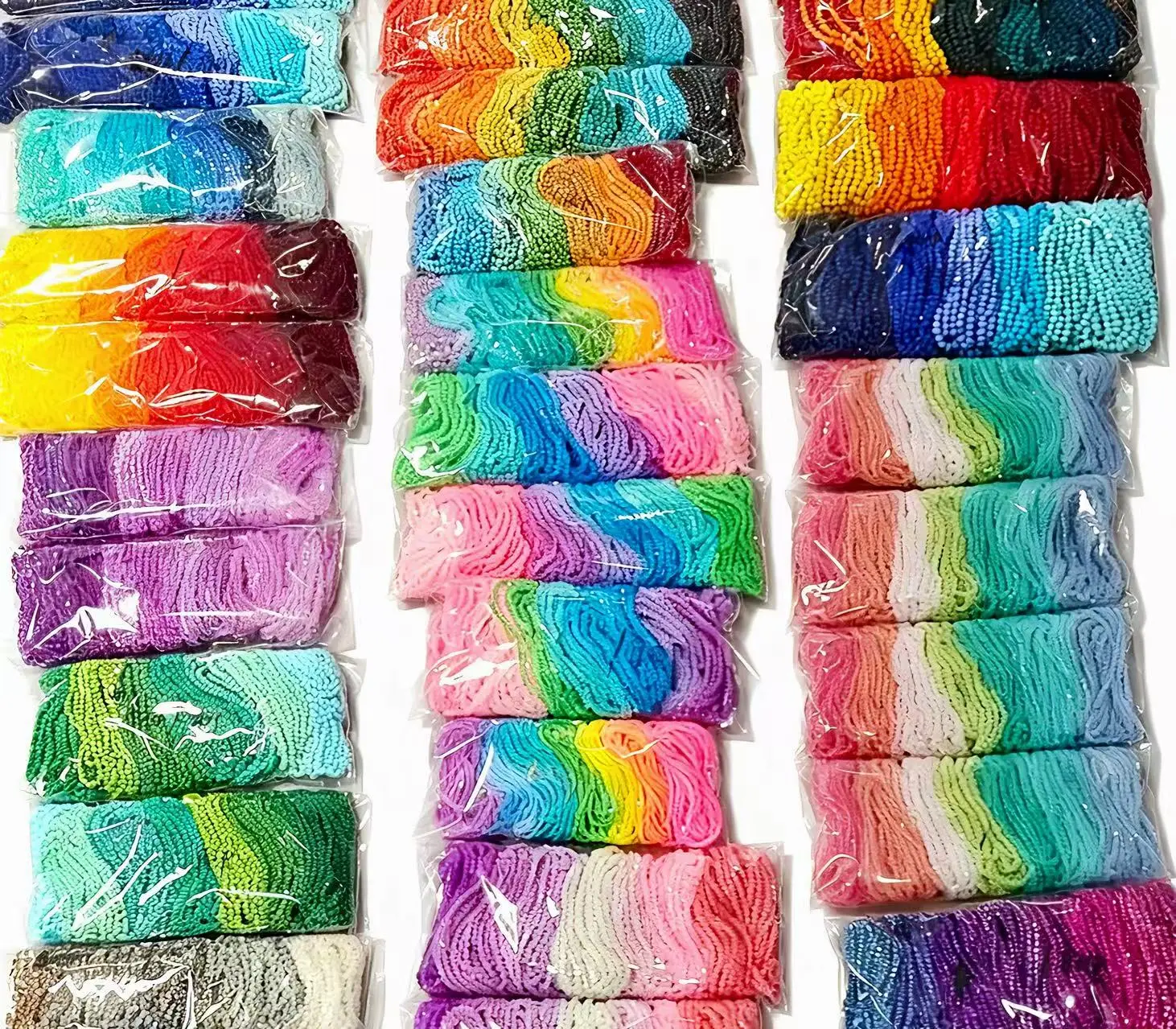 【4MM】Rainbow Color Theme Faceted Beads Set