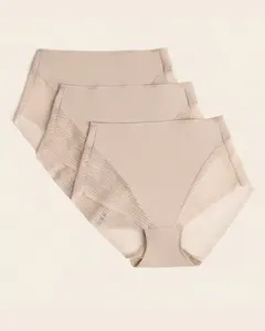 Leonisa Sheer Undetectable 3-Pack High-Waisted Sheer Lace Shaper Panties - Shapewear Underwear for Women