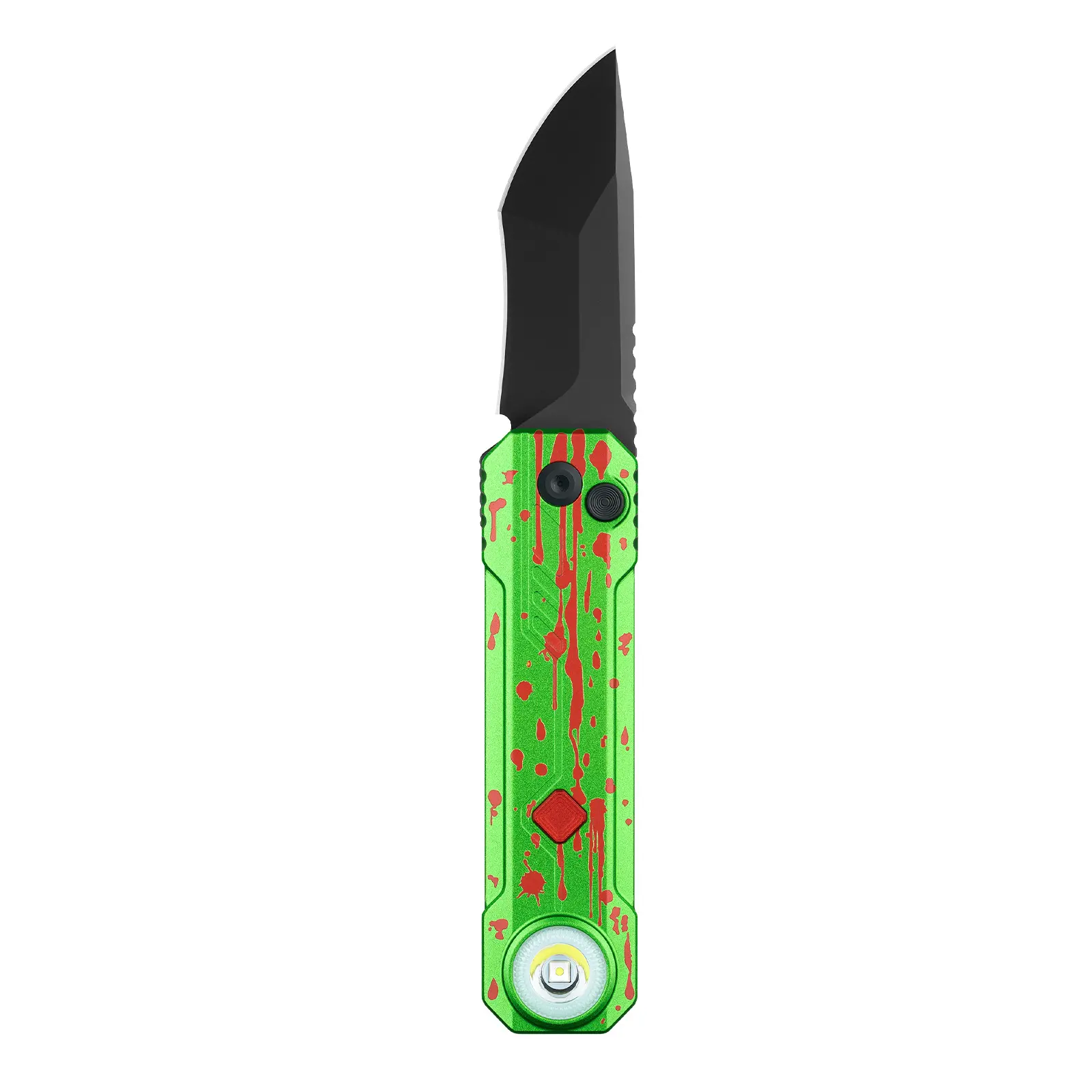 OKNIFE LK 2-in-1 EDC Survival Tool Pocket Knife - D2 Standard Blade, USB-C Rechargeable Integrated Light, Built-in Cells Batteries, Compact Survival Equipment, Outdoor Practical Tool for Home, Camping