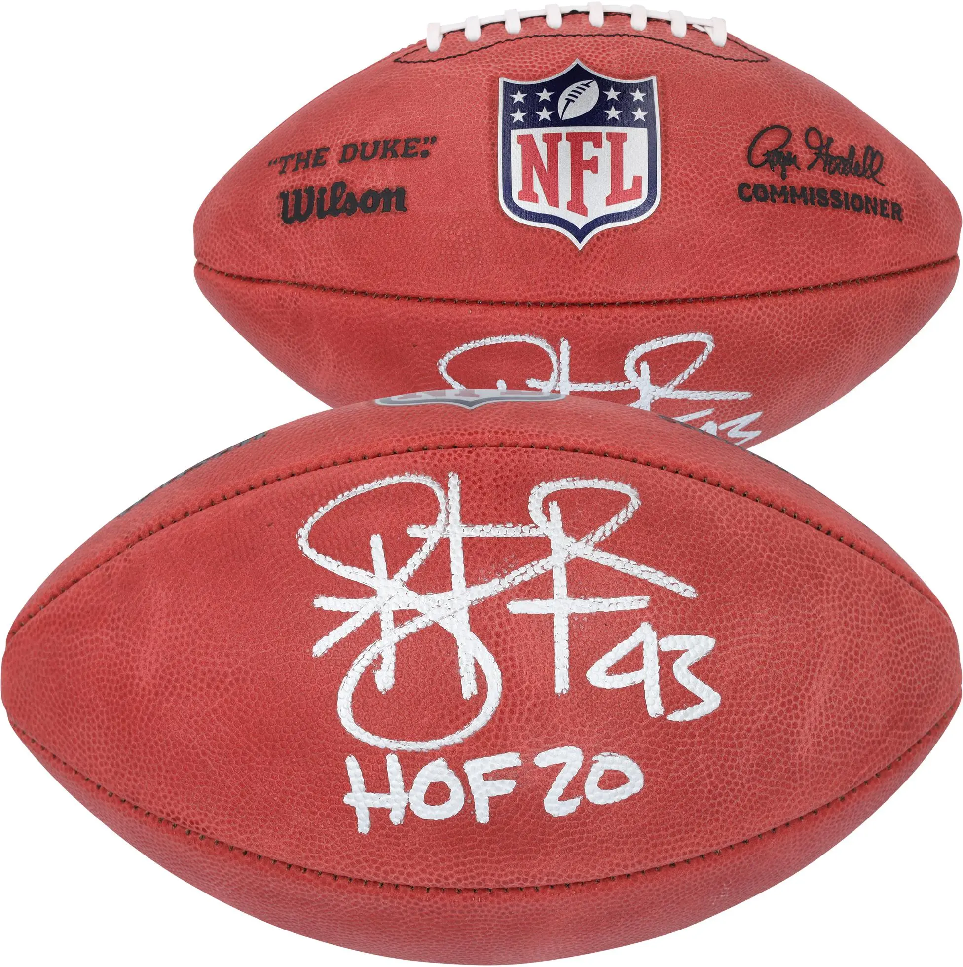 Troy Polamalu Pittsburgh Steelers Autographed Duke Full Color Football with "HOF 20" Inscription - Fanatics Authentic Certified
