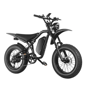 Ebike Peak Power 3000W Full Suspension 42 MPH Top Speed 60 Miles Range 48V 18Ah Battery LED Lights IPX6 Waterproof Hydraulic Brakes for Outdoor Cycling Gift for Adults & Teens