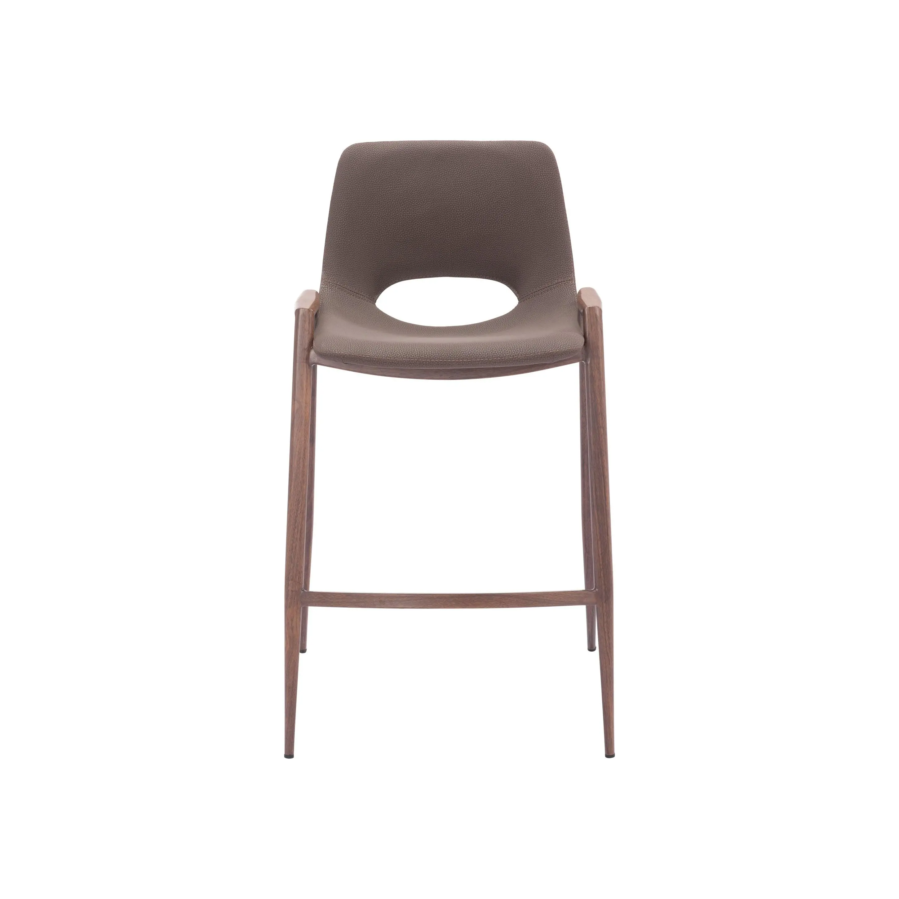 Desi Counter Stool (Set of 2) Brown & Walnut