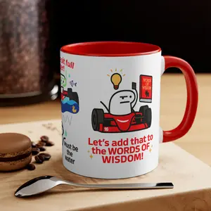 CL16 Funny Mug – "I Have the Sit Full of Water" & "Words of Wisdom" – Viral Audio Cup, Motorsport Gift - Lover Gift