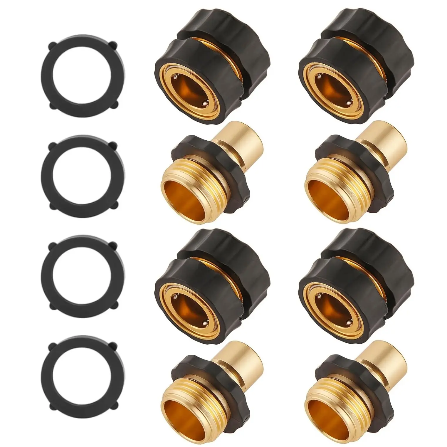 Garden Hose Quick Connect Solid Quick Connector Garden Hose Fitting Water Hose Connectors 3/4 inch GHT