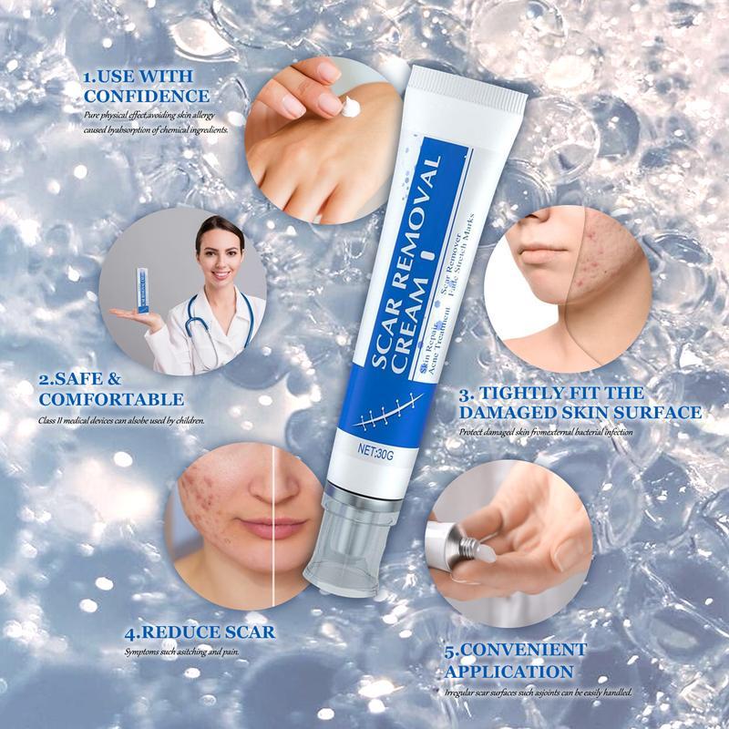 Professional Scar Removal Gels Advanced Silicone Scar Removal Cream for Burn Acne Old Scar Removal Cream for Face & Body Fades Dark Scars All Natural Ingredients Gentle Formula