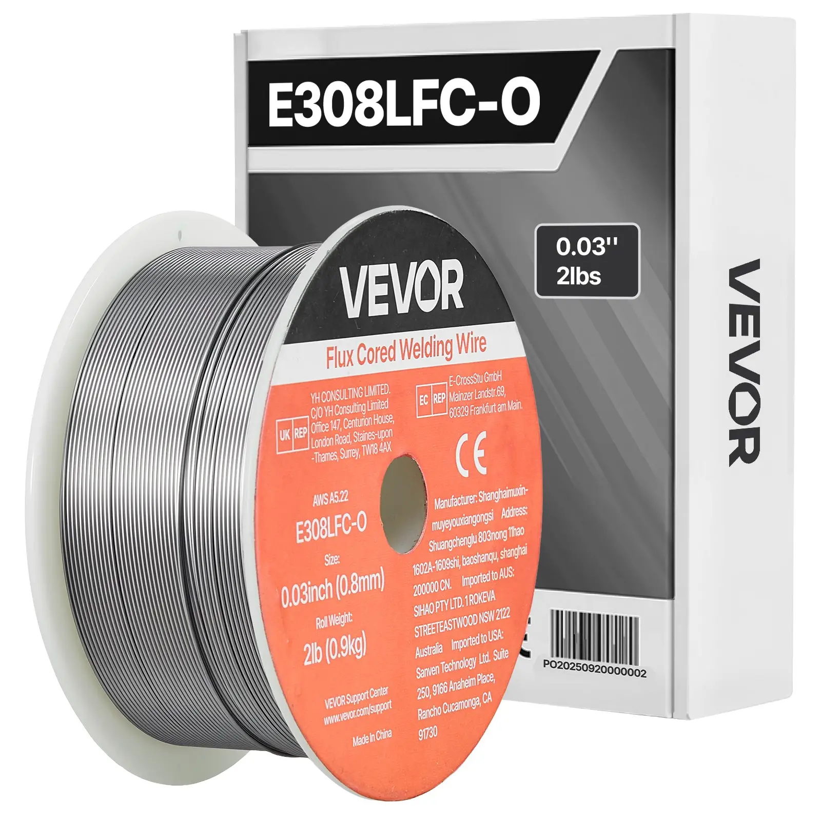 【DealsForYouDays】【DealsForYouDays】Father's Day Gift Stainless Steel Gasless Flux Core MIG Welding Wire, E308LFC-O 0.03-in 2 lbs, Low Spatter Self-Shielded Wire for All-Position Arc Welding, Outdoor Use