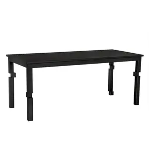 Noir Tetris Timeless Minimalist Modern Rectangle Dining Table