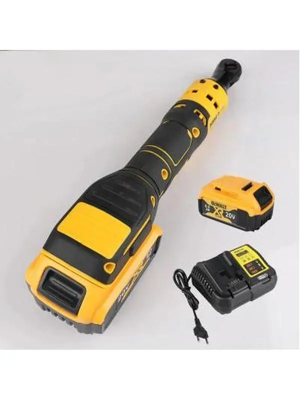 DCF512 3/8 Inch Brushless Cordless Ratchet Wrench, Compatible With Dewalt 20V MAX LiIon Battery, HighPower Electric Tool With LED Work Light, Forward & Reverse Control, Comes With 9 Sockets, Yellow For Auto Repair & DIY Projects