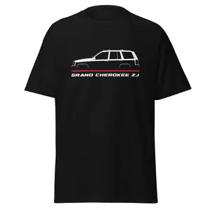 Premium T-Shirt For Grand Cherokee ZJ 1993-1998 Car Enthusiast Grandpa Dad Son Birthday Gift Men's Tee Classic Cotton