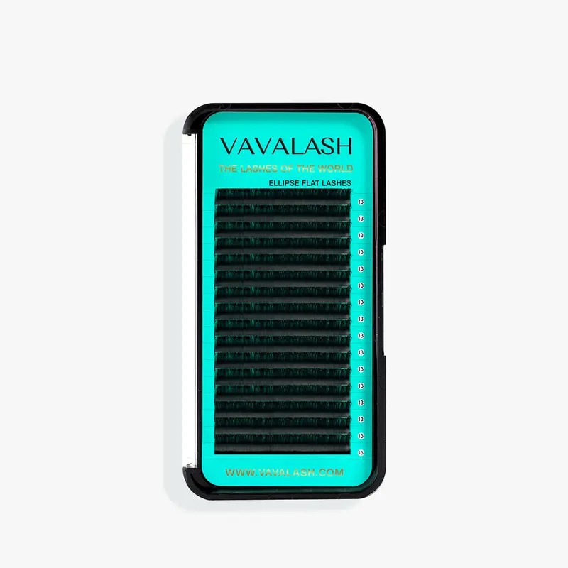 VAVALASH Classic False Eyelashes Extension Set with Adhesive - 0.15mm Mixed Ellipse Flat Lashes, Natural Glam Lash Extensions, C/CC/D Curves, Soft Casual False Eyelashes & Adhesives for Beginners,lash tech gift