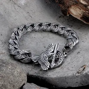 GTHIC Eagle Arrow Stainless Steel Animal Bracelet for Men Daily Wear Father's Day Gift