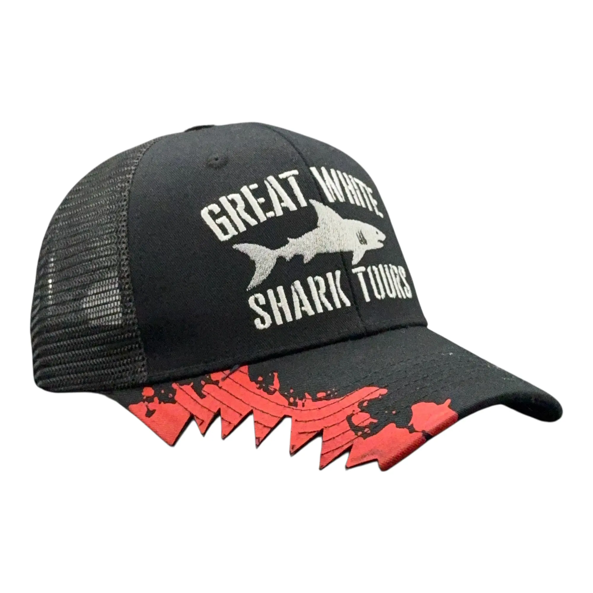 Great White Shark Tours Hat Funny Sarcastic Special Effect Graphic Novelty Shark Bite Cap Funny Hats Shark Funny Animal Novelty Caps for Men Trucker Standard Great White Shark Tours Hat Funny Sarcastic Special Effect Graphic Novelty Shark Bite Cap Funny Hats Shark Funny Animal Novelty Caps for Men Trucker Standard