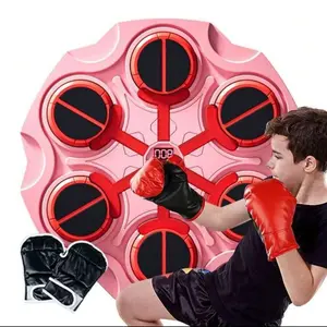 2026 Children's Music Boxing Machine, Winter Sports Fitness Equipment, Wall-Mounted Bluetooth Smart Punching Bag Toy With Boxing Gloves, Electronic Music Game Training Mat Toy To Improve Hand-Eye-Ear Coordination, Reaction Ability