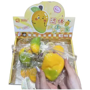 Fluid mango stress-relief toy, slow-rebound decompression toy, fruit squishy toy, moldable fluid mango squishy toy Glutinous Rice Cake