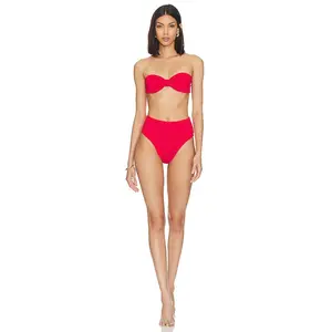 Hunza G Ruby Bikini Set in Red