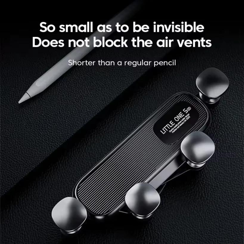 360 Rotation Gravity Car Phone Holder Air Vent Clip Navigation GPS Stand Telescopic Air Outlet Support for 4.7-7 inch Cellphone