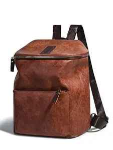 Simple Lightweight Backpack for Daily City Use, Large Capacity Luxury Flip Cover Student Bag, Durable Classic Retro Backpack