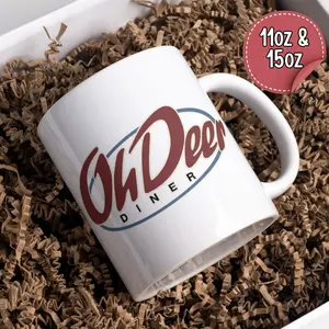 Alan Wake Ceramic Mug | Oh Deer Mug | Alan Wake Merch | Bright Falls Large Coffee Mug