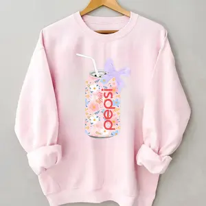 Diet Pepsi Sweatshirt, Floral Diet Pepsi Cute Baby Sweatshirt, Floral Diet Coke Gift, Floral Diet  Pepsi Sweatshirt,  Floral Pepsi Bow Crewneck, Diet  Pepsi Cute Baby Pink Bow Shirt, Y2k Crewneck, Cute Baby Pink Bow Tee, Trendy Soda  Pink Sweaters Tops