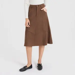 Women's Faux Suede Knit Midi A-Line Skirt - Universal Thread