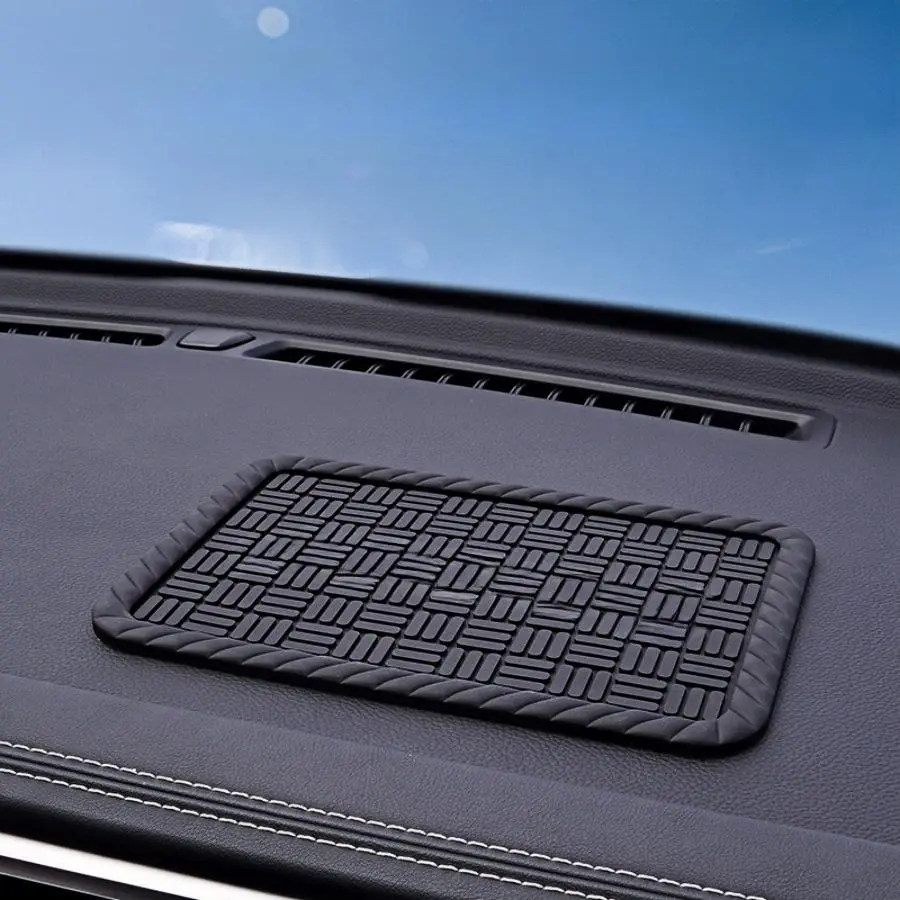 Universal Car Storage Anti-Slip Mat, Heat Resistant PVC Material, Non-Slip Dashboard Organizer, Suitable for Phone and Key Holder Pad