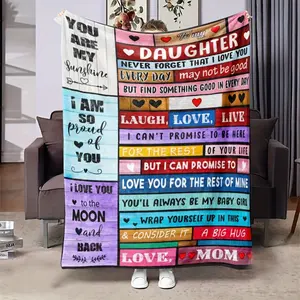 Soft & Cozy 'To My Daughter' Printed Blanket - Perfect For Sofa, Office, Bed, And Travel - Ideal Birthday Gift