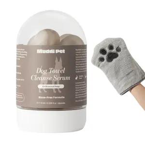 Muddi Pet Dog Concentrated Rinse-Free Shampoo & Conditioner – DIY Dry Shampoo Spray or Full Body Towel Cleanse - For Sensitive Skin, Stress & Itch Relief Leave-In Serum – 98.65% Naturally Derived, Gentle Cleanse, Hydrate, Soothe & Deodorize