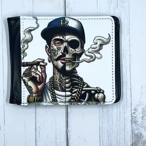 Skull Face Custom Wallet With Any Picture Or Designn