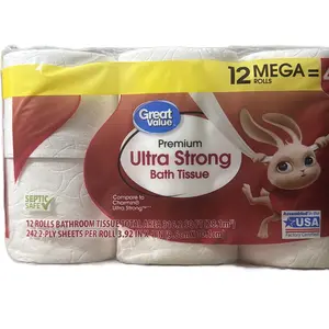 Premium Ultra Strong Bath Tissues 12 MEGA ROLLS