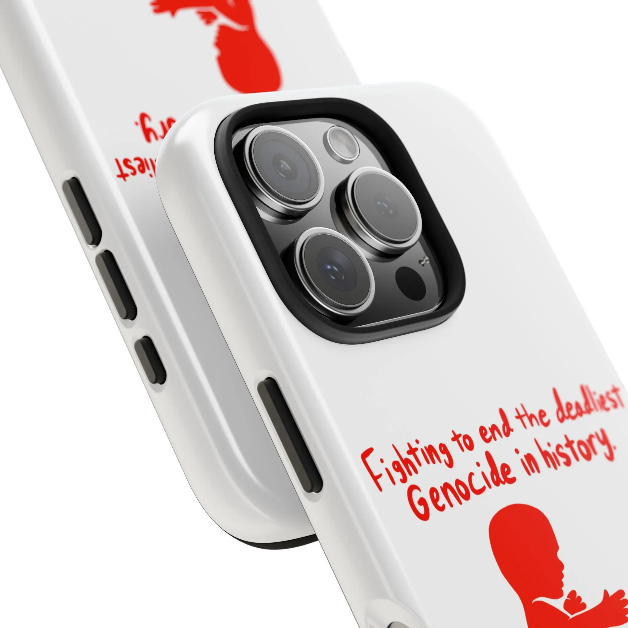 Fighting to End Deadliest Genocide Phone Case, Pro-Life Accessory, Gift for Moms, iPhone and Samsung Galaxy Compatible