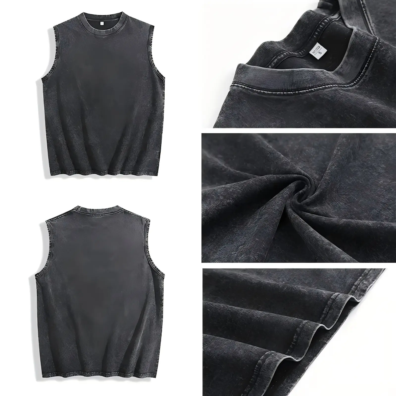 Washed Vests_Black