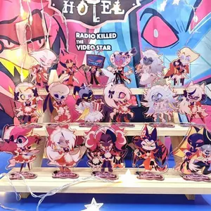 Hazbin Hotel Chibi Alastor, Vox, Lucifer Acrylic Standee Set